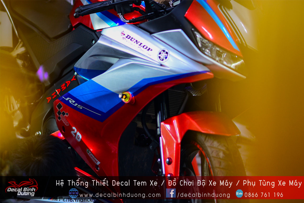 Tem yamaha R15 candy sang trọng cực đẹp