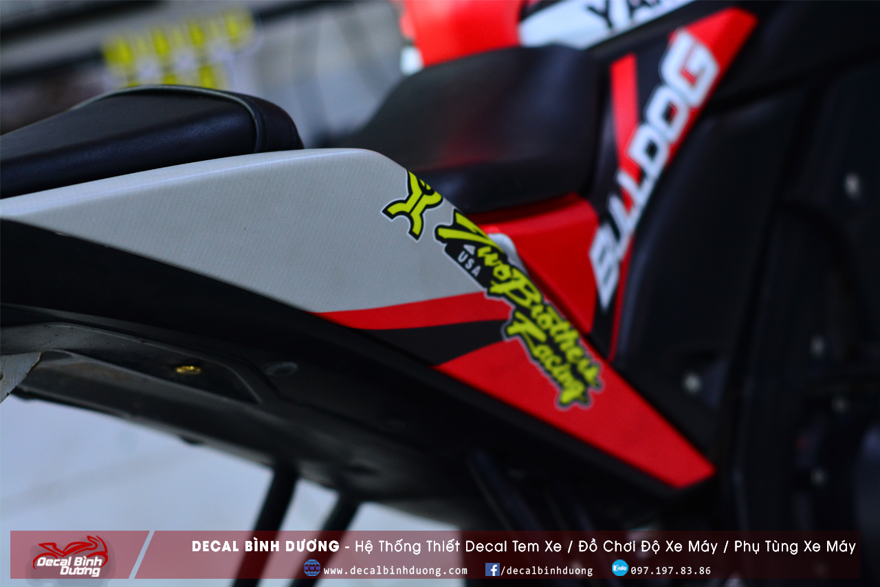 Tem Xe Yamaha TFX 150 Trắng Đỏ Đen Phiên Bản "Big Boss"
