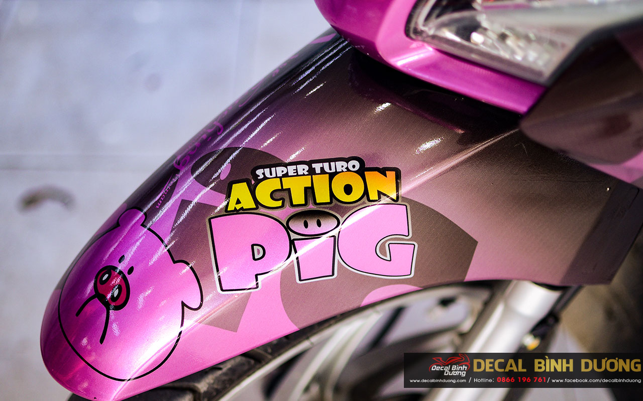 Tem Trùm Vision Hồng Đen Candy Phiên Bản Super Turbo Action Pig