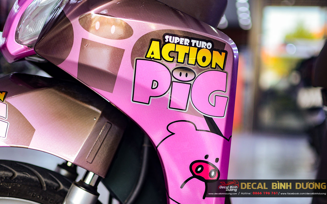 Tem Trùm Vision Hồng Đen Candy Phiên Bản Super Turbo Action Pig