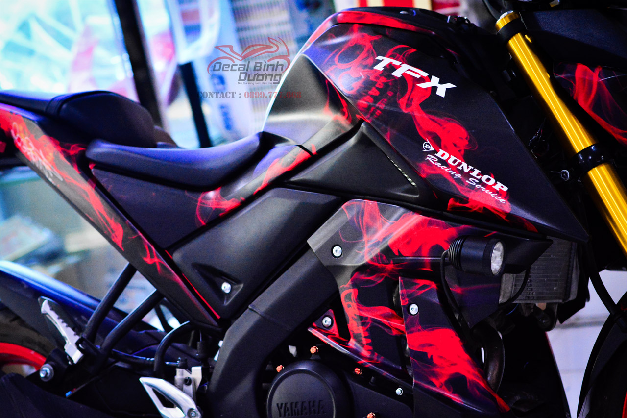 Tem Trùm Yamaha TFX Đỏ Đen Đẹp Ma Mị