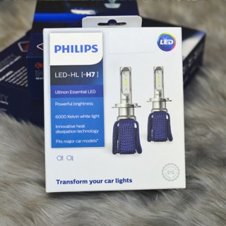 Đèn LED H7 Philips Ultinon Essential Siêu Sáng Cho Ô Tô, Xe Máy